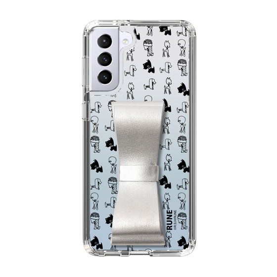 Slim Protection Case - STAND & RING RIBBON Silver［ Rune Naito - RUNE Animal Dog ］