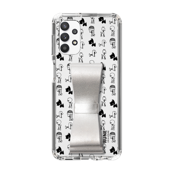 Slim Protection Case - STAND & RING RIBBON Silver［ Rune Naito - RUNE Animal Dog ］