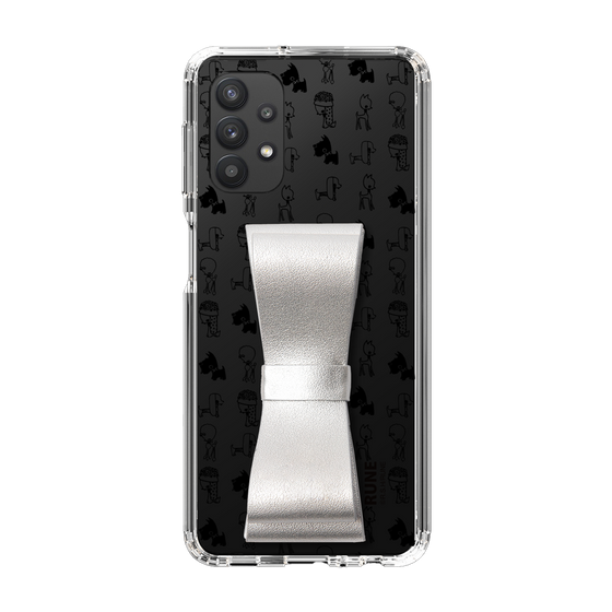 Slim Protection Case - STAND & RING RIBBON Silver［ Rune Naito - RUNE Animal Dog ］
