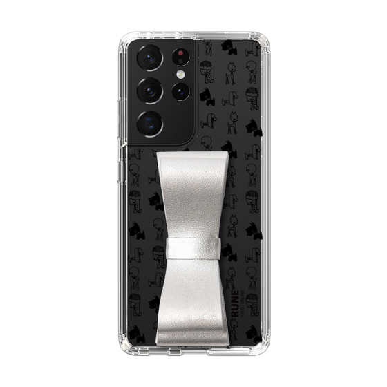 Slim Protection Case - STAND & RING RIBBON Silver［ Rune Naito - RUNE Animal Dog ］