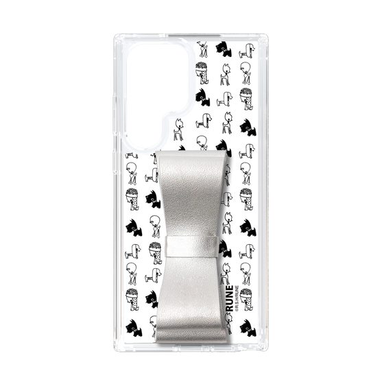Slim Protection Case - STAND & RING RIBBON Silver［ Rune Naito - RUNE Animal Dog ］