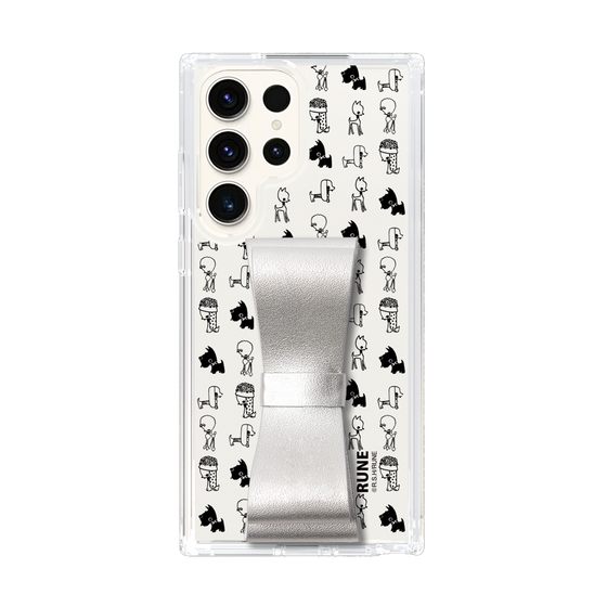 Slim Protection Case - STAND & RING RIBBON Silver［ Rune Naito - RUNE Animal Dog ］