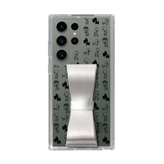 Slim Protection Case - STAND & RING RIBBON Silver［ Rune Naito - RUNE Animal Dog ］
