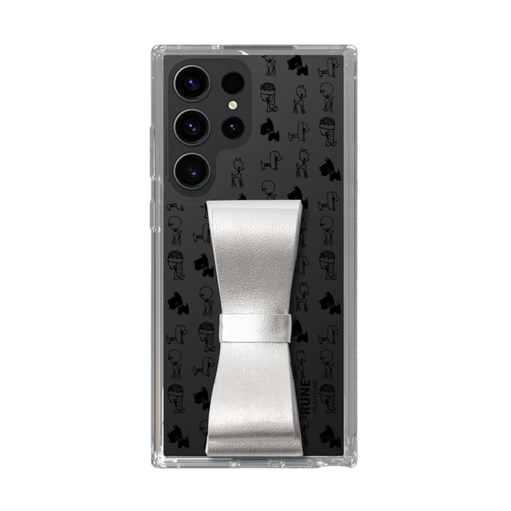 Slim Protection Case - STAND & RING RIBBON Silver［ Rune Naito - RUNE Animal Dog ］