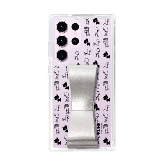 Slim Protection Case - STAND & RING RIBBON Silver［ Rune Naito - RUNE Animal Dog ］