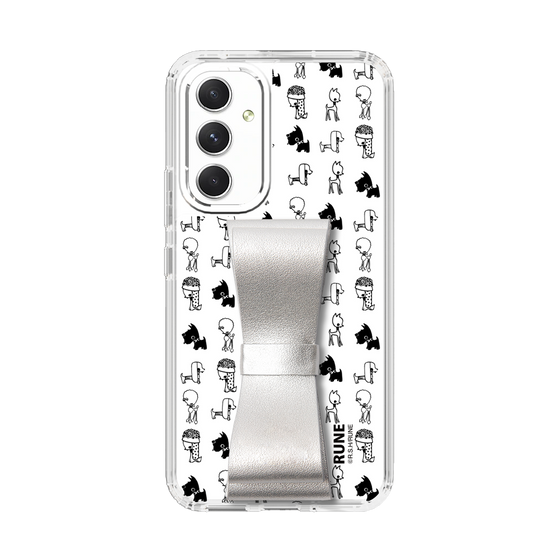 Slim Protection Case - STAND & RING RIBBON Silver［ Rune Naito - RUNE Animal Dog ］