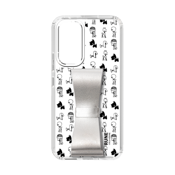 Slim Protection Case - STAND & RING RIBBON Silver［ Rune Naito - RUNE Animal Dog ］