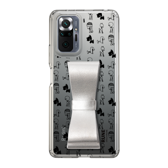 Slim Protection Case - STAND & RING RIBBON Silver［ Rune Naito - RUNE Animal Dog ］