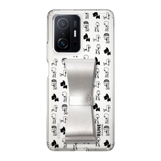 Slim Protection Case - STAND & RING RIBBON Silver［ Rune Naito - RUNE Animal Dog ］
