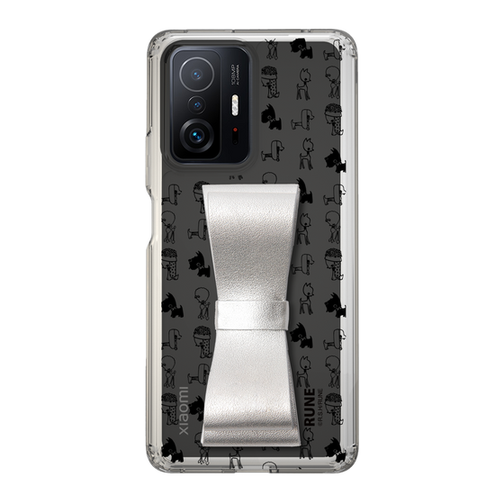 Slim Protection Case - STAND & RING RIBBON Silver［ Rune Naito - RUNE Animal Dog ］