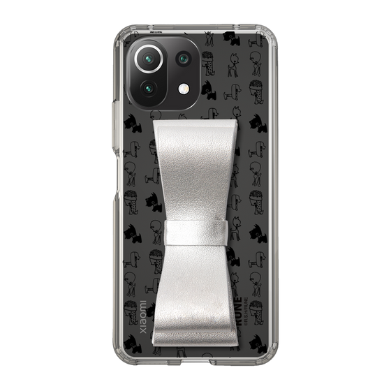 Slim Protection Case - STAND & RING RIBBON Silver［ Rune Naito - RUNE Animal Dog ］