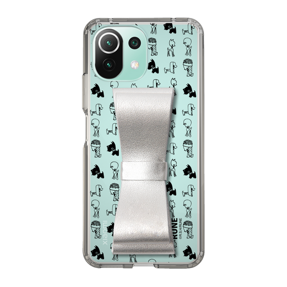 Slim Protection Case - STAND & RING RIBBON Silver［ Rune Naito - RUNE Animal Dog ］