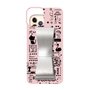 Slim Protection Case - STAND & RING RIBBON Silver［ Rune Naito - RUNE Girl Retro & Modern - Pink ］