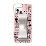 Slim Protection Case - STAND & RING RIBBON Silver［ Rune Naito - RUNE Girl Retro & Modern - Pink ］