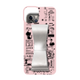 Slim Protection Case - STAND & RING RIBBON Silver［ Rune Naito - RUNE Girl Retro & Modern - Pink ］