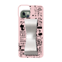 Slim Protection Case - STAND & RING RIBBON Silver［ Rune Naito - RUNE Girl Retro & Modern - Pink ］