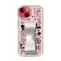 Slim Protection Case - STAND & RING RIBBON Silver［ Rune Naito - RUNE Girl Retro & Modern - Pink ］