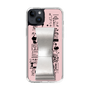 Slim Protection Case - STAND & RING RIBBON Silver［ Rune Naito - RUNE Girl Retro & Modern - Pink ］