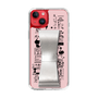 Slim Protection Case - STAND & RING RIBBON Silver［ Rune Naito - RUNE Girl Retro & Modern - Pink ］