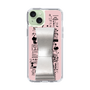 Slim Protection Case - STAND & RING RIBBON Silver［ Rune Naito - RUNE Girl Retro & Modern - Pink ］