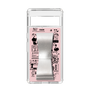 Slim Protection Case - STAND & RING RIBBON Silver［ Rune Naito - RUNE Girl Retro & Modern - Pink ］