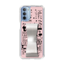 Slim Protection Case - STAND & RING RIBBON Silver［ Rune Naito - RUNE Girl Retro & Modern - Pink ］