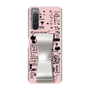 Slim Protection Case - STAND & RING RIBBON Silver［ Rune Naito - RUNE Girl Retro & Modern - Pink ］