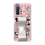 Slim Protection Case - STAND & RING RIBBON Silver［ Rune Naito - RUNE Girl Retro & Modern - Pink ］