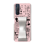 Slim Protection Case - STAND & RING RIBBON Silver［ Rune Naito - RUNE Girl Retro & Modern - Pink ］