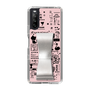 Slim Protection Case - STAND & RING RIBBON Silver［ Rune Naito - RUNE Girl Retro & Modern - Pink ］