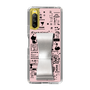 Slim Protection Case - STAND & RING RIBBON Silver［ Rune Naito - RUNE Girl Retro & Modern - Pink ］