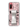 Slim Protection Case - STAND & RING RIBBON Silver［ Rune Naito - RUNE Girl Retro & Modern - Pink ］