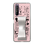 Slim Protection Case - STAND & RING RIBBON Silver［ Rune Naito - RUNE Girl Retro & Modern - Pink ］
