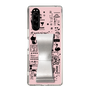 Slim Protection Case - STAND & RING RIBBON Silver［ Rune Naito - RUNE Girl Retro & Modern - Pink ］