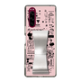 Slim Protection Case - STAND & RING RIBBON Silver［ Rune Naito - RUNE Girl Retro & Modern - Pink ］