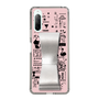 Slim Protection Case - STAND & RING RIBBON Silver［ Rune Naito - RUNE Girl Retro & Modern - Pink ］