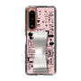 Slim Protection Case - STAND & RING RIBBON Silver［ Rune Naito - RUNE Girl Retro & Modern - Pink ］
