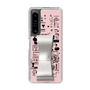 Slim Protection Case - STAND & RING RIBBON Silver［ Rune Naito - RUNE Girl Retro & Modern - Pink ］
