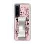 Slim Protection Case - STAND & RING RIBBON Silver［ Rune Naito - RUNE Girl Retro & Modern - Pink ］