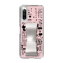 Slim Protection Case - STAND & RING RIBBON Silver［ Rune Naito - RUNE Girl Retro & Modern - Pink ］