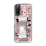 Slim Protection Case - STAND & RING RIBBON Silver［ Rune Naito - RUNE Girl Retro & Modern - Pink ］
