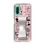 Slim Protection Case - STAND & RING RIBBON Silver［ Rune Naito - RUNE Girl Retro & Modern - Pink ］