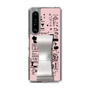 Slim Protection Case - STAND & RING RIBBON Silver［ Rune Naito - RUNE Girl Retro & Modern - Pink ］
