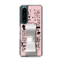 Slim Protection Case - STAND & RING RIBBON Silver［ Rune Naito - RUNE Girl Retro & Modern - Pink ］