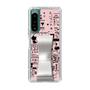 Slim Protection Case - STAND & RING RIBBON Silver［ Rune Naito - RUNE Girl Retro & Modern - Pink ］