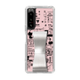 Slim Protection Case - STAND & RING RIBBON Silver［ Rune Naito - RUNE Girl Retro & Modern - Pink ］