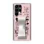 Slim Protection Case - STAND & RING RIBBON Silver［ Rune Naito - RUNE Girl Retro & Modern - Pink ］