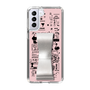 Slim Protection Case - STAND & RING RIBBON Silver［ Rune Naito - RUNE Girl Retro & Modern - Pink ］