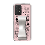 Slim Protection Case - STAND & RING RIBBON Silver［ Rune Naito - RUNE Girl Retro & Modern - Pink ］