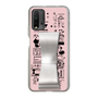 Slim Protection Case - STAND & RING RIBBON Silver［ Rune Naito - RUNE Girl Retro & Modern - Pink ］